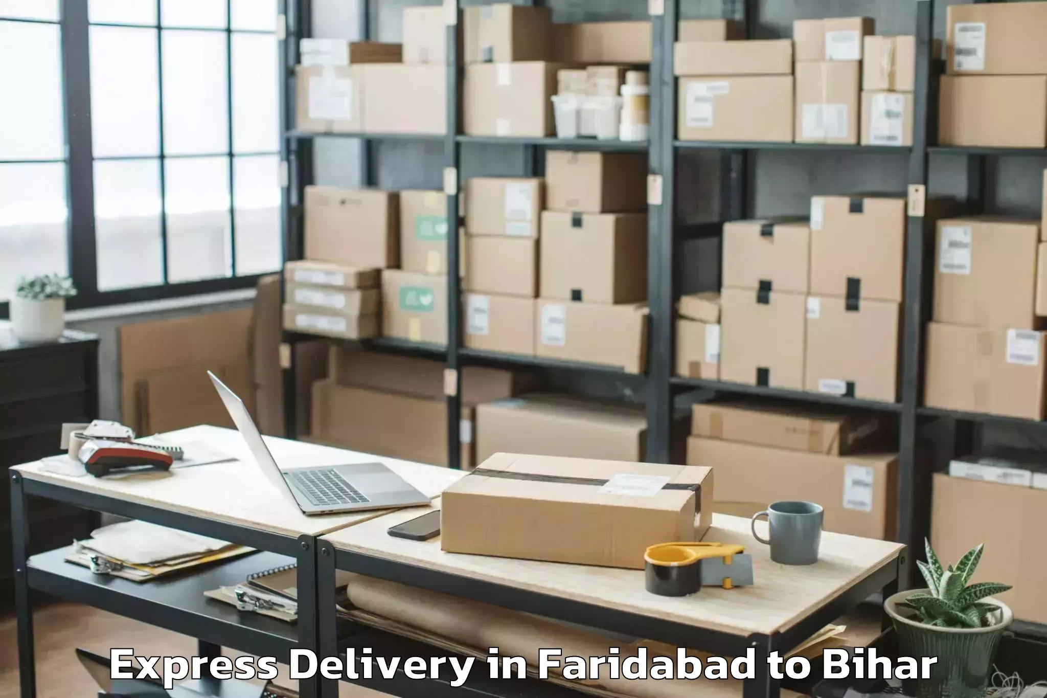 Top Faridabad to Basopatti Express Delivery Available